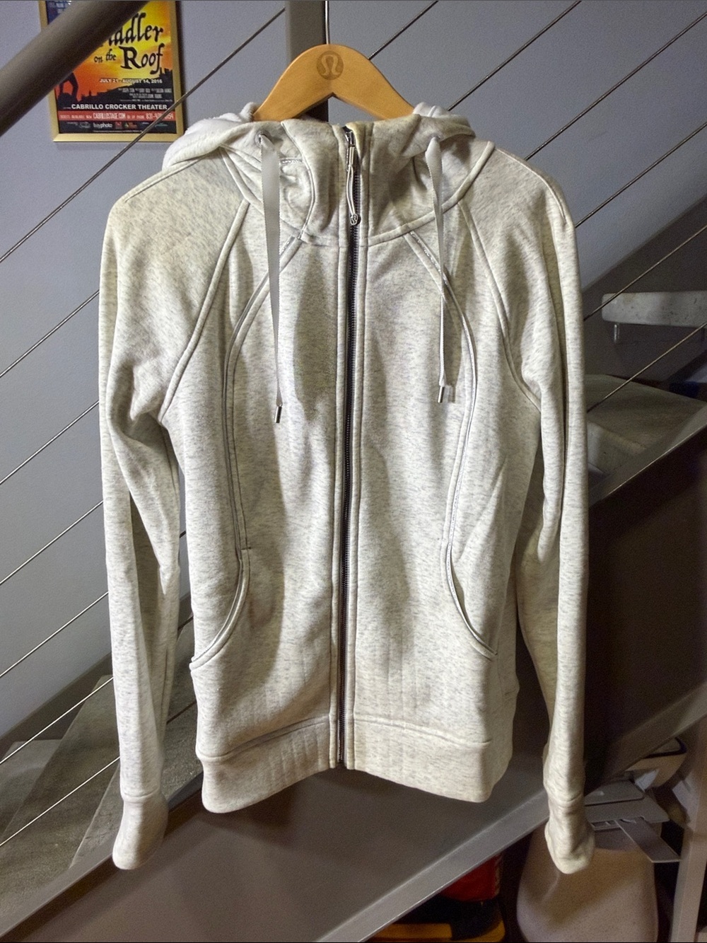 Lululemon Scuba Full-Zip Hoodie *Plush Heathered White / White Size 8